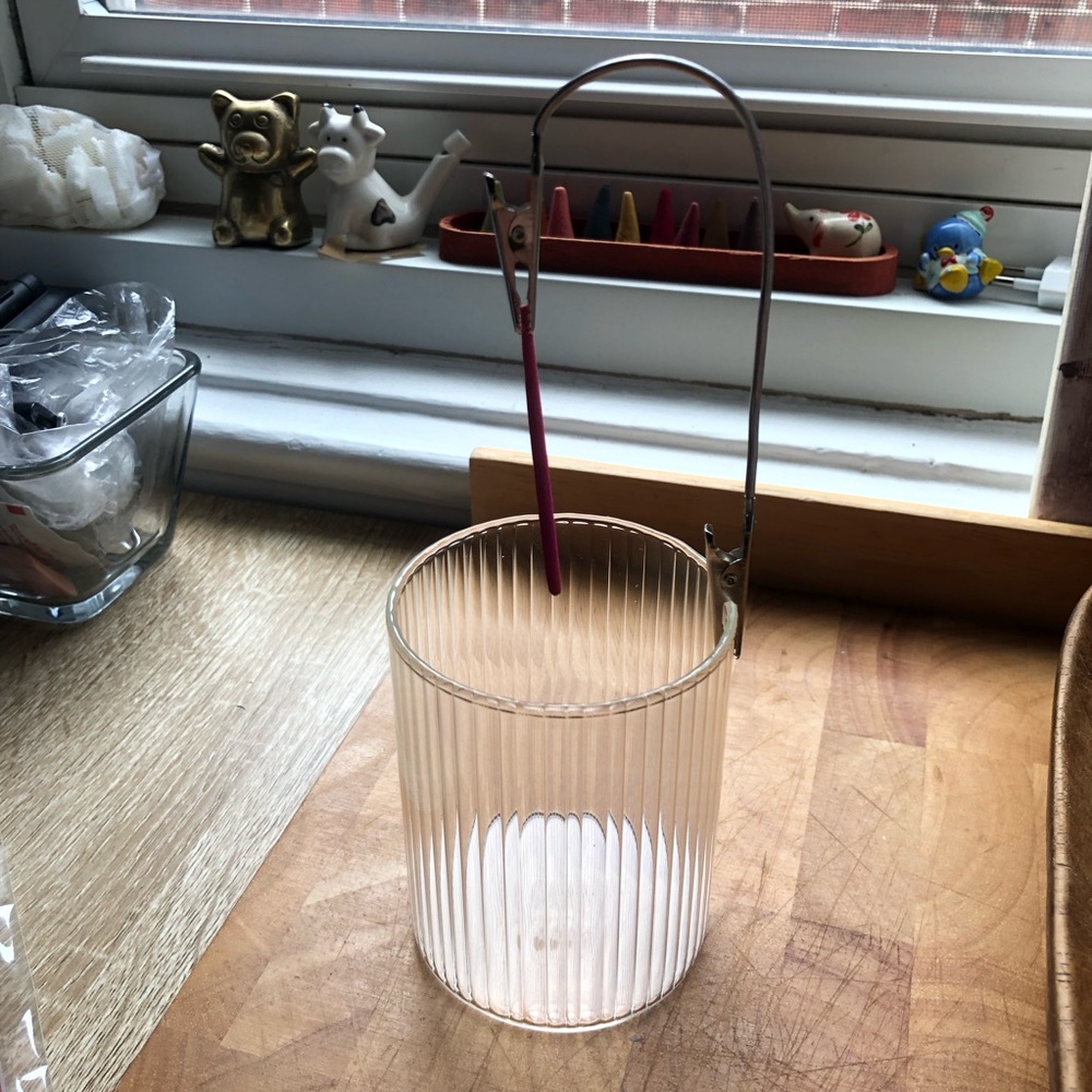 ⚡️ FREE w/purchase Elegant Glass Candle Holder with Metal clips